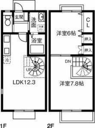 弥生ハイツの物件間取画像